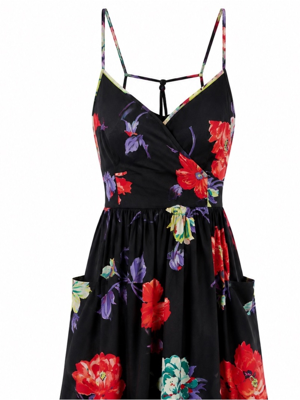 American eagle floral midi dress with pockets